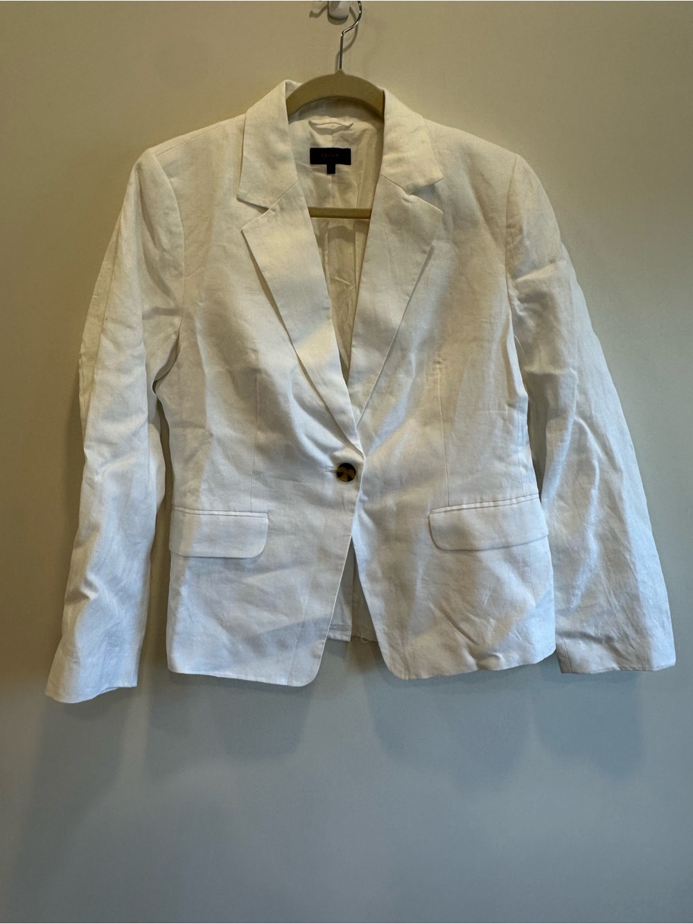 Quince 100% European Linen Structured Blazer in White Sz Medium - Picture 2 of 9
